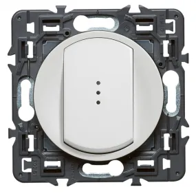 Interrupteur-va-et vient lumineux Céliane Soft 10A Blanc (099502)