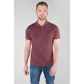 Polo Aron lie de vin rouge en coton Le Temps des Cerises - Maillot de corps Homme sur MenCorner